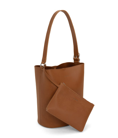 AZUR Vegan Bucket Bag - Vintage | Color: Brown - variant::chili