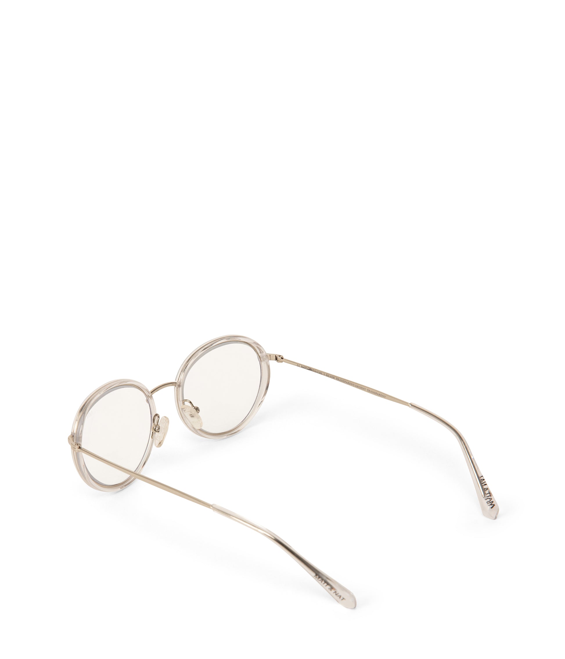 AYME-3 Recycled Round Reading Glasses | Color: Grey - variant::silver