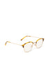 KANNA-3 Recycled Clubmaster Reading Glasses | Color: Yellow - variant::gold