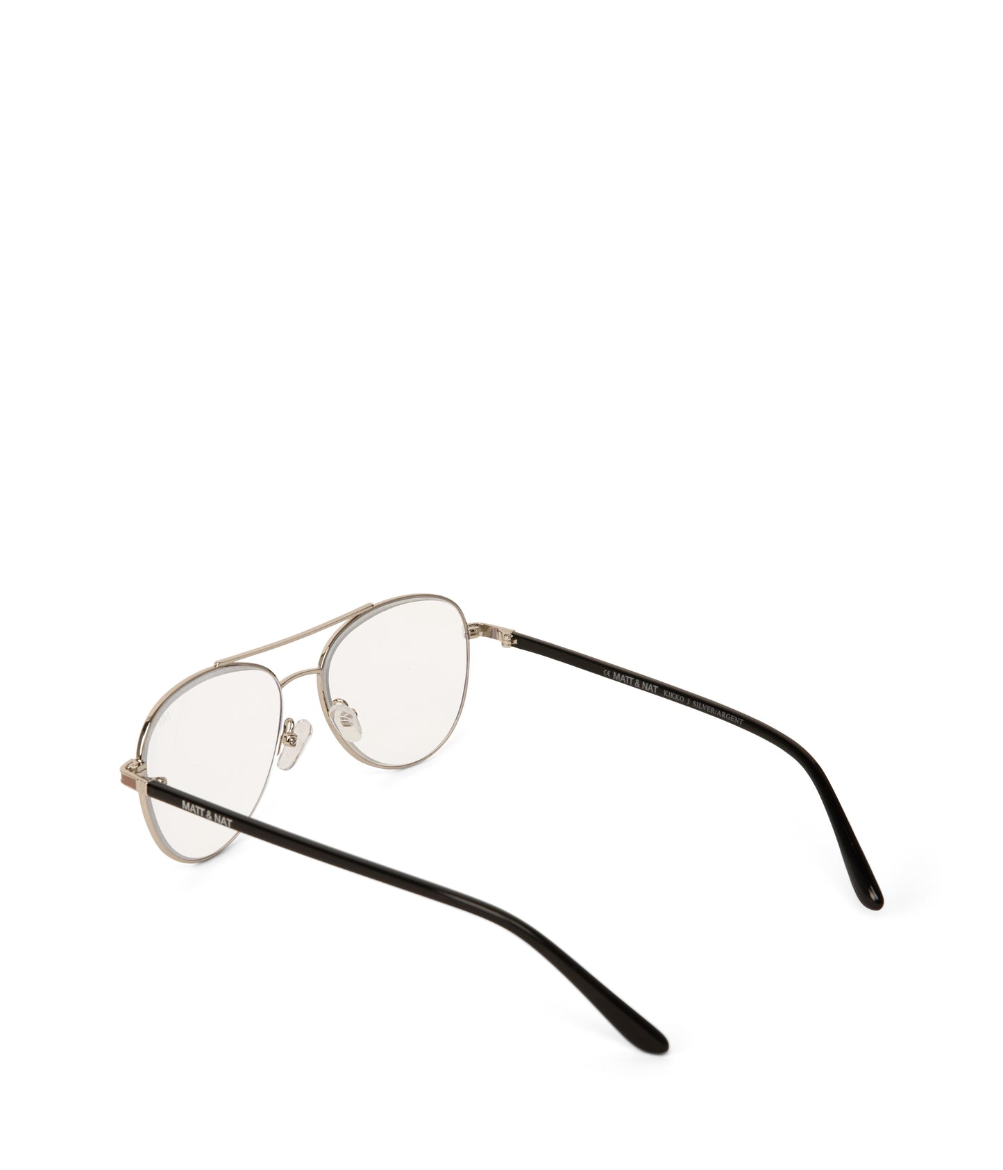 KIKKO-3 Recycled Aviator Reading Glasses | Color: Grey - variant::silver