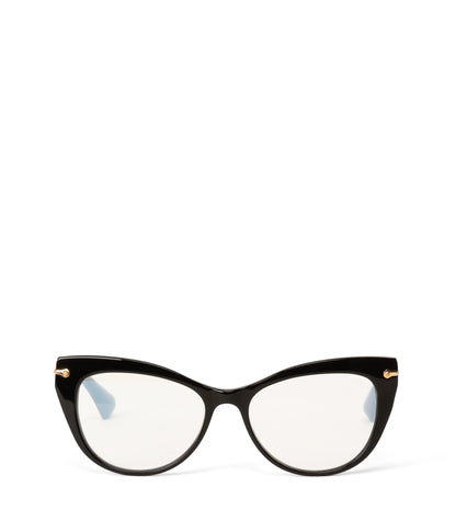 REINA-3 Recycled Cat-Eye Reading Glasses | Color: Black - variant::black