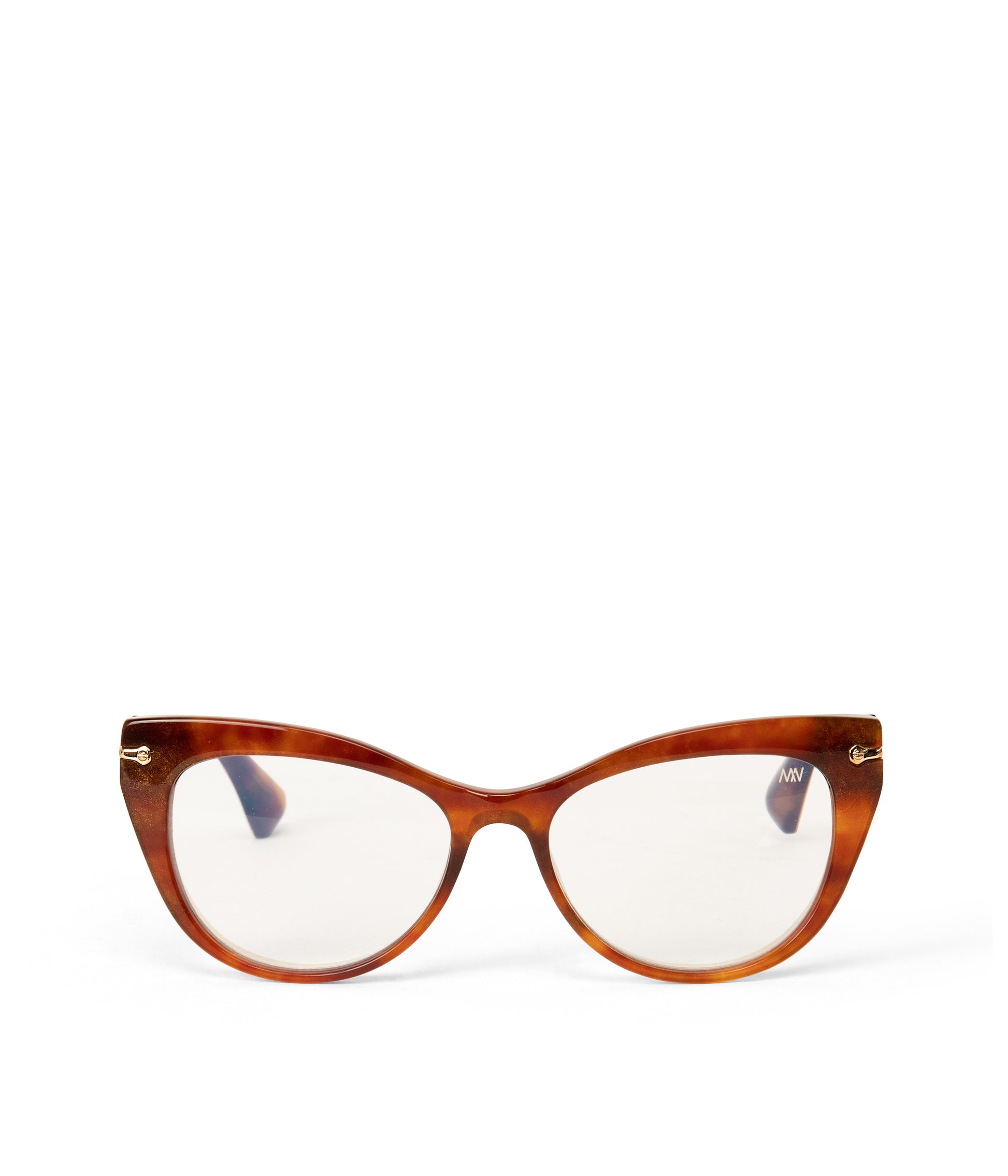 REINA-3 Recycled Cat-Eye Reading Glasses | Color: Brown - variant::brown