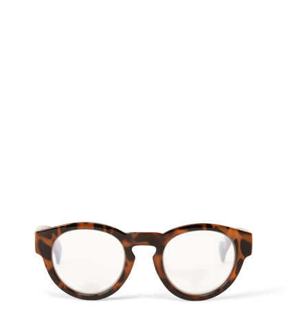 YAN-3 Recycled Round Reading Glasses | Color: Orange - variant::beige print