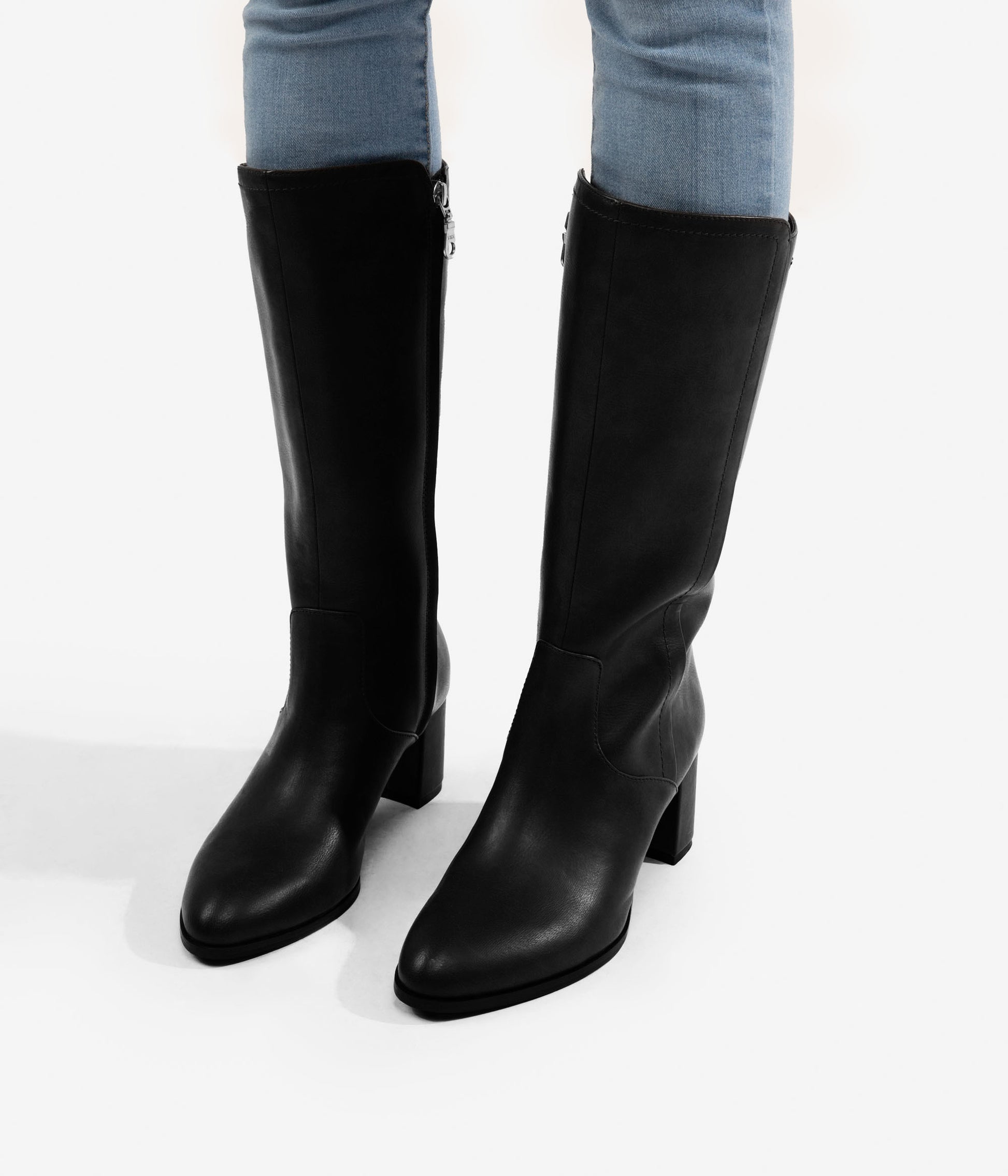 Way Up High - Black Heel | Over The Knee Boots – MISS LOLA