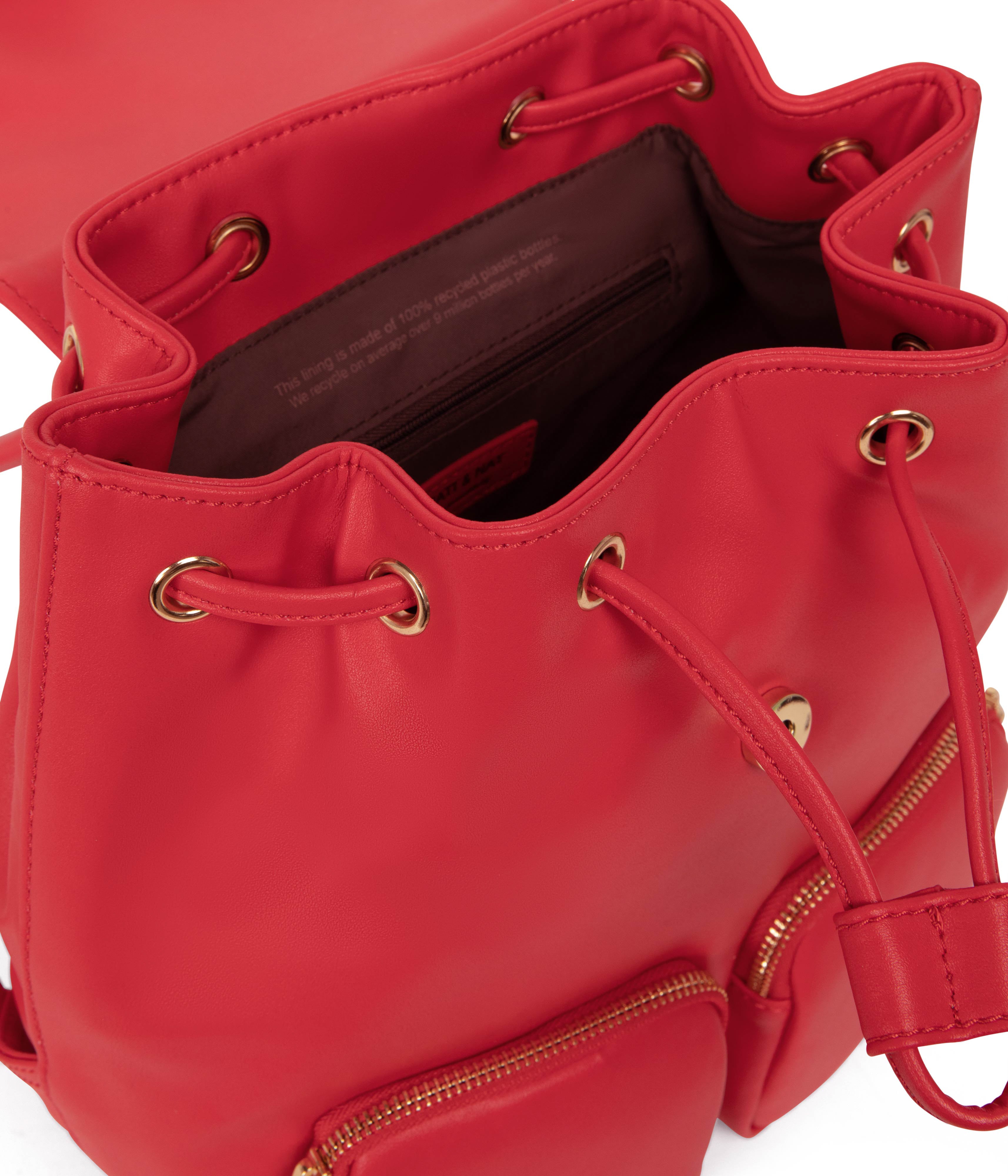 backpack recycled bottles vegan leather TATUM Vegan Backpack - Sol