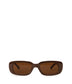 KIIN-2 Recycled Rectangle Sunglasses | Color: Brown - variant::brown