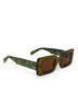 IVVY-2 Recycled Rectangle Sunglasses | Color: Green, Brown - variant::olive