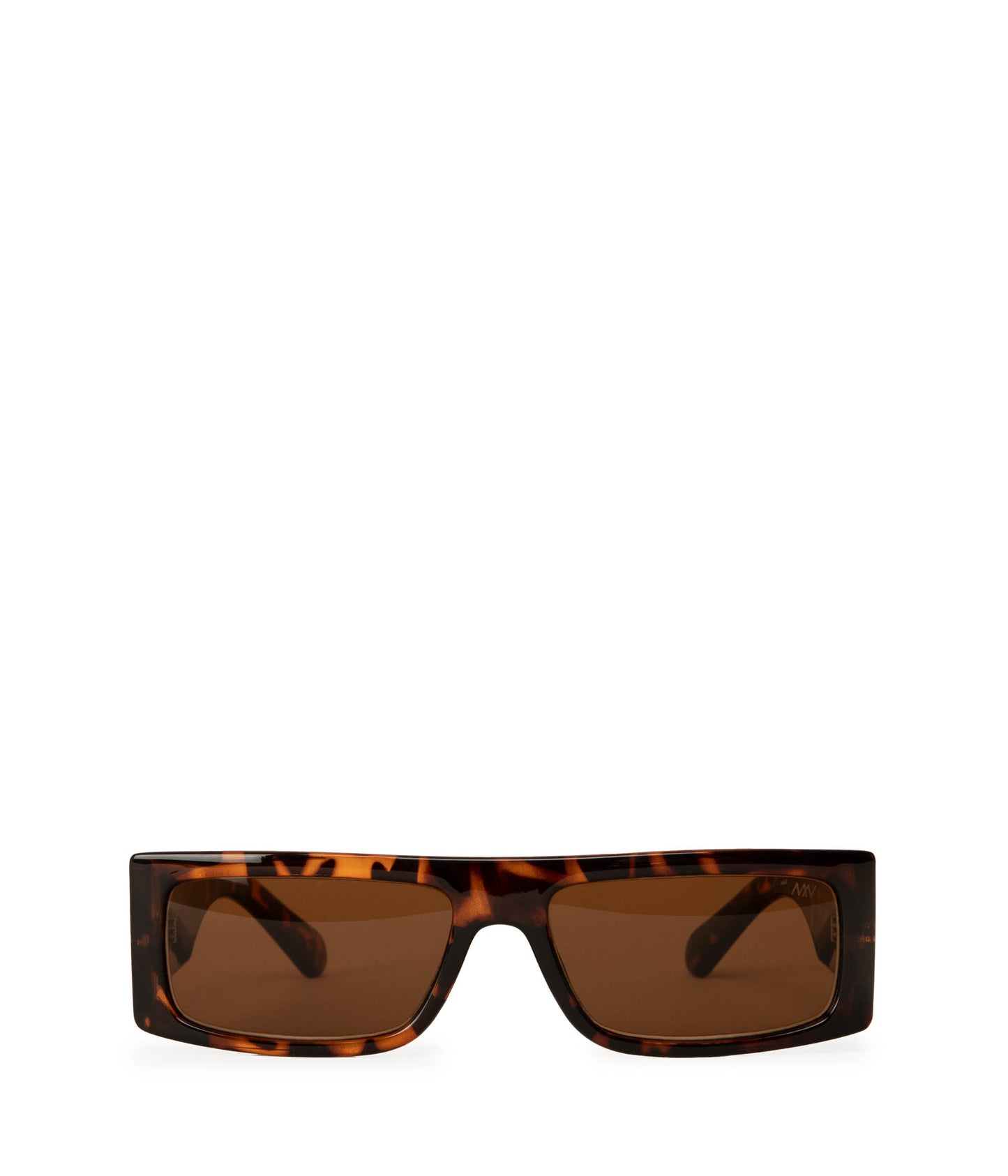 SAWAI-2 Recycled Rectangle Sunglasses | Color: Brown - variant::brown
