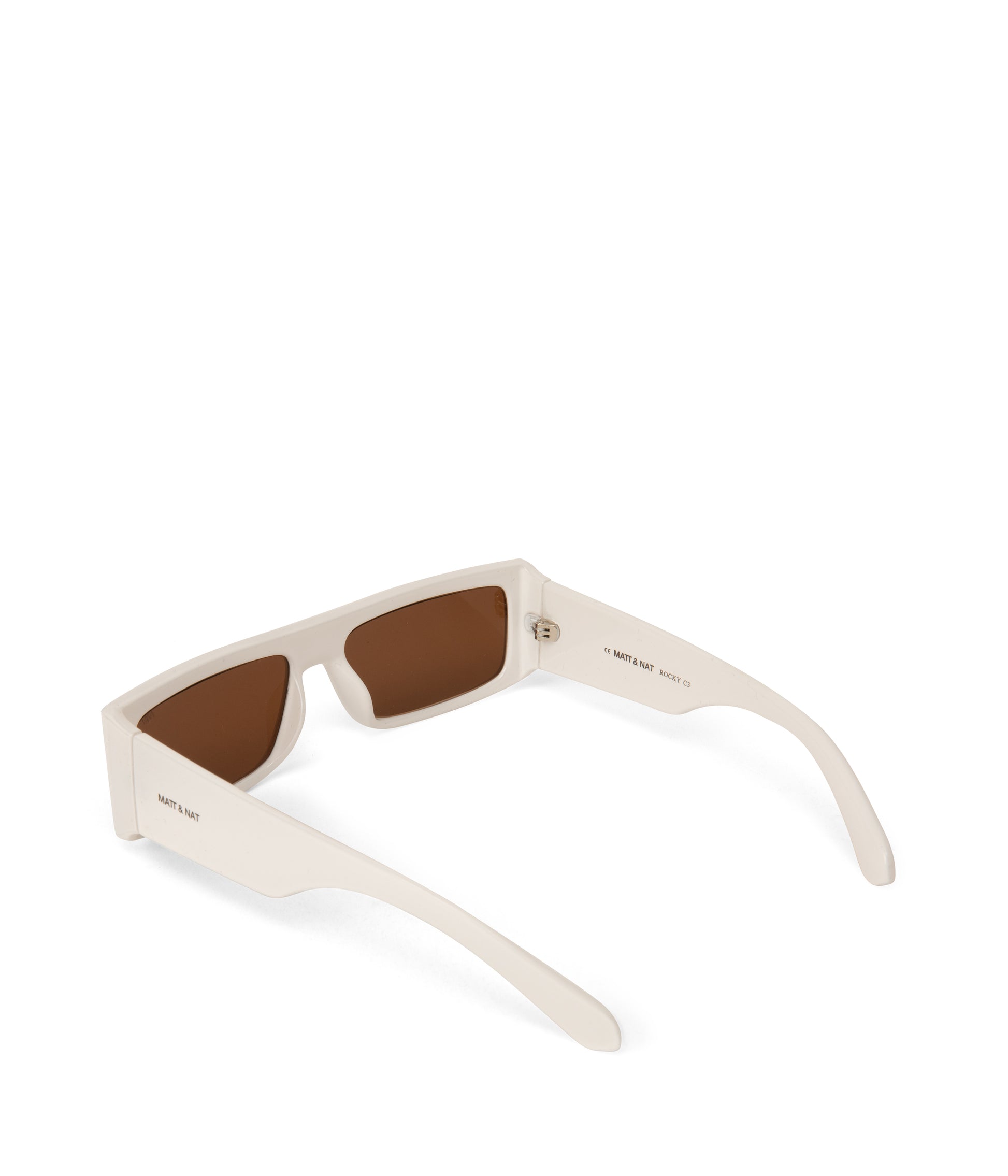 SAWAI-2 Recycled Rectangle Sunglasses | Color: White, Grey - variant::white