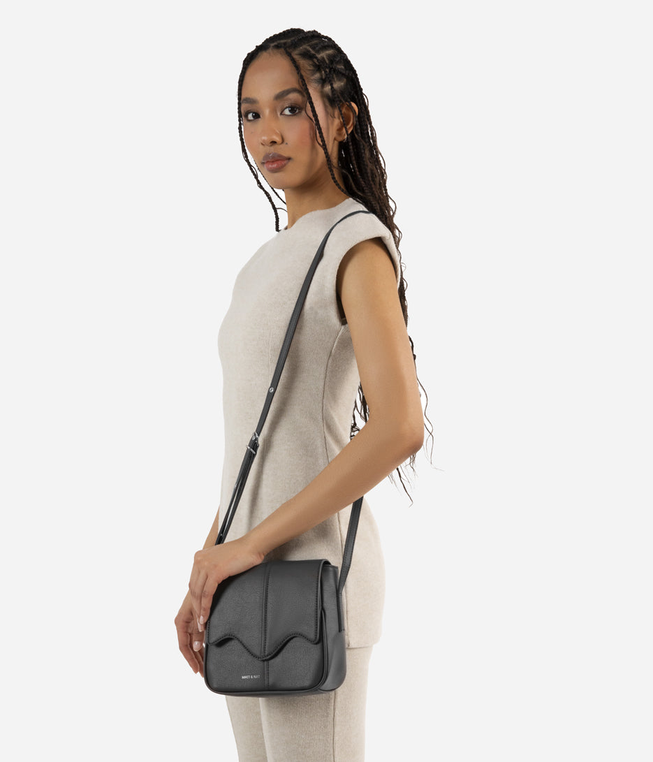 GALA Vegan Crossbody Bag - Arbor | Color: Black - variant::black