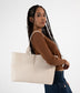 TRISTAN Vegan Tote Bag - Arbor | Color: White, Beige - variant::macadamia