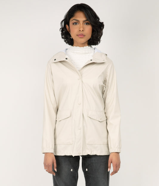DEMEE Women’s Rain Jacket | Color: White - variant::nude