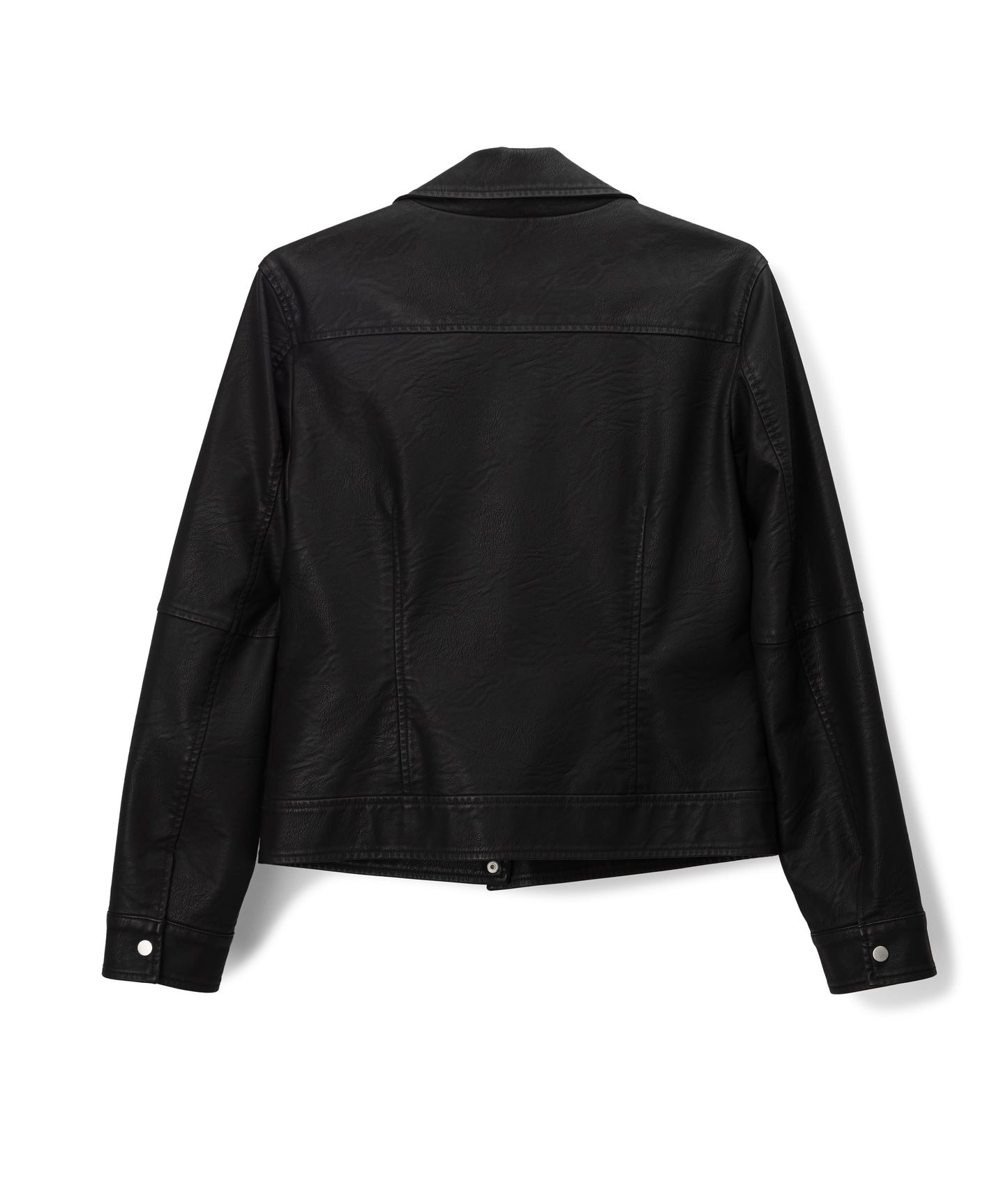 VAUGHN Vegan Leather Jacket | Color: Black - variant::black