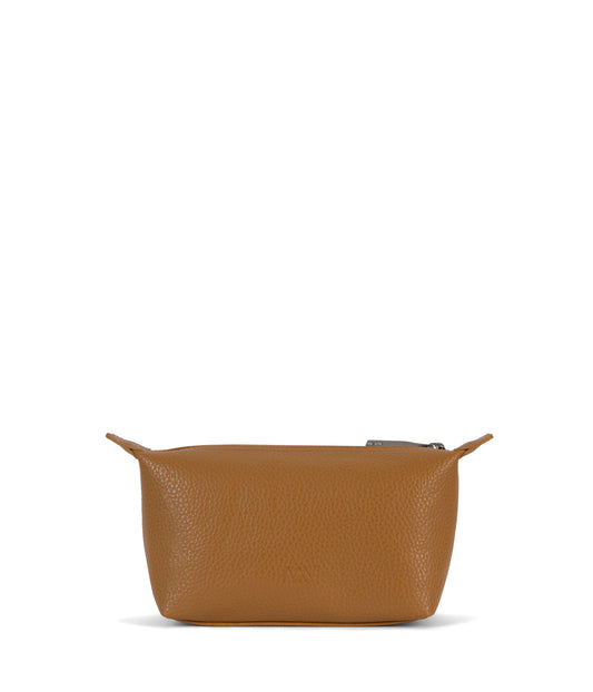 ABBI MINI Vegan Cosmetic Bag - Purity | Color: Tan, Brown - variant::amber