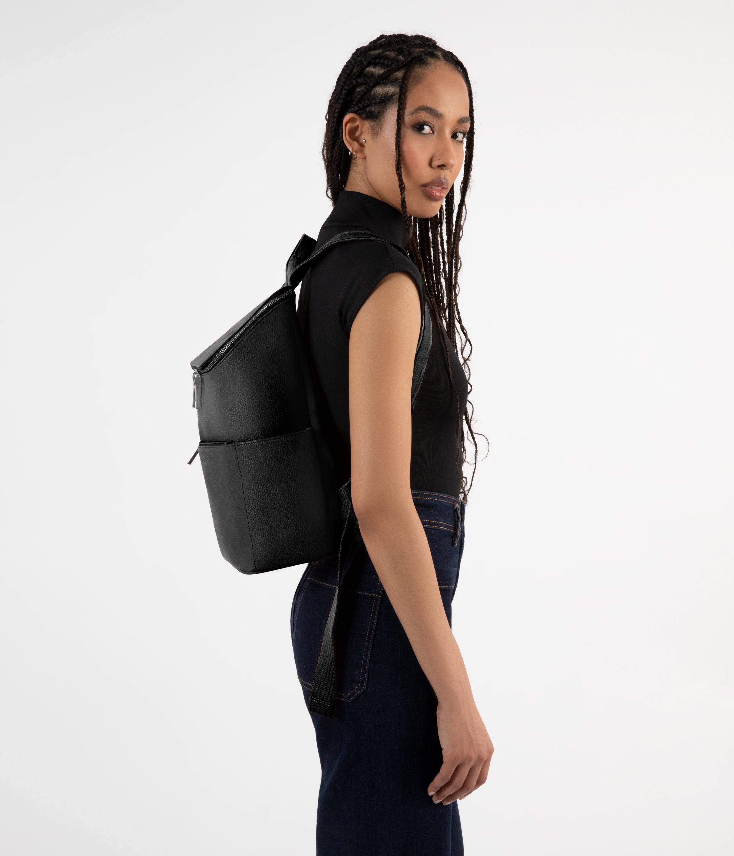brave faux leather backpack BRAVE Vegan Backpack - Purity