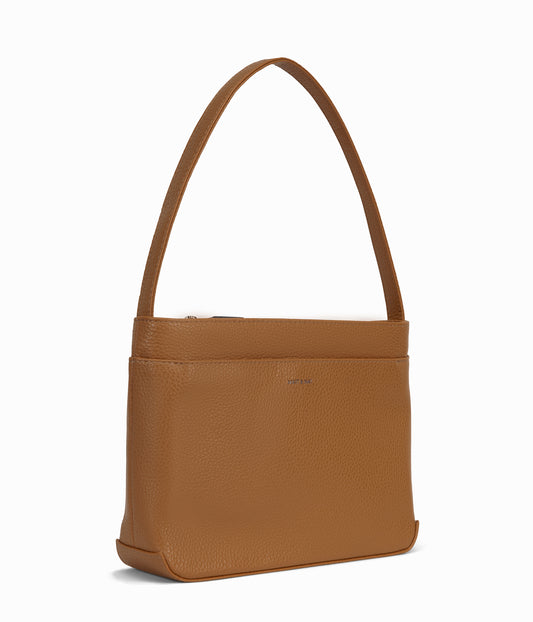 LUISA Vegan Shoulder Bag - Purity | Color: Tan, Brown - variant::amber