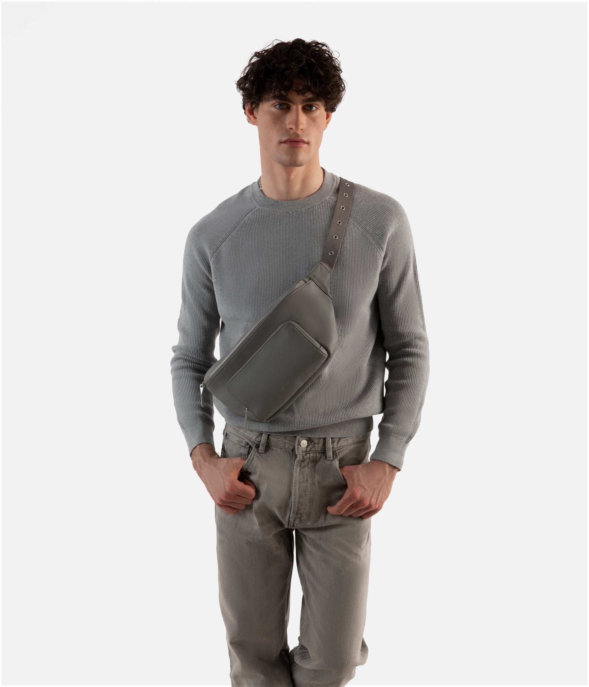 OLEK Vegan Belt Bag - Purity | Color: Grey - variant::shade