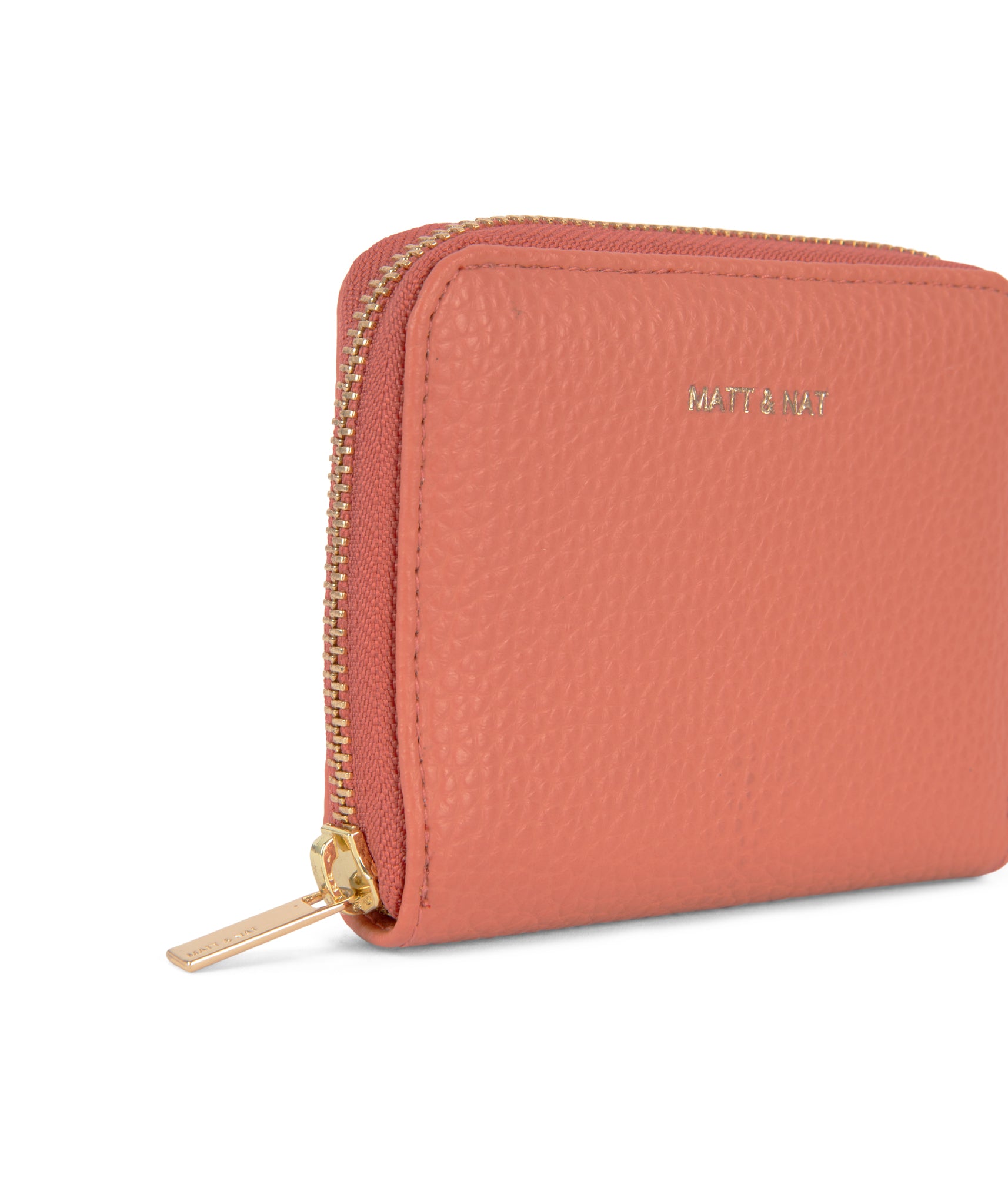 RUE Small Vegan Zip Wallet - Purity | Color: Orange, Pink - variant::plush