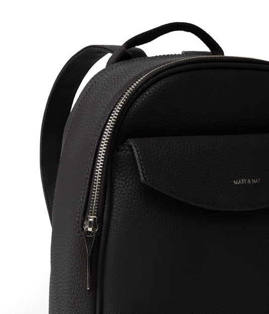 HARLEM Small Vegan Backpack - Purity | Color: Black - variant::black