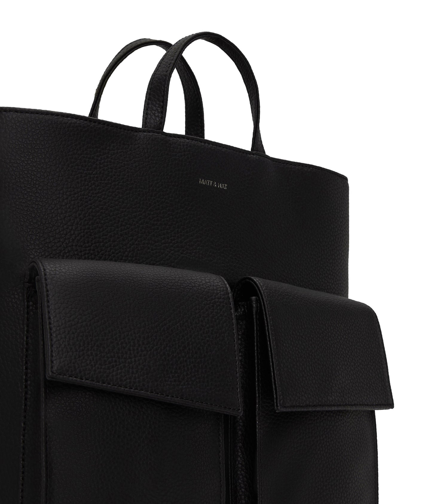 MYRON Vegan Backpack - Purity | Color: Black - variant::black