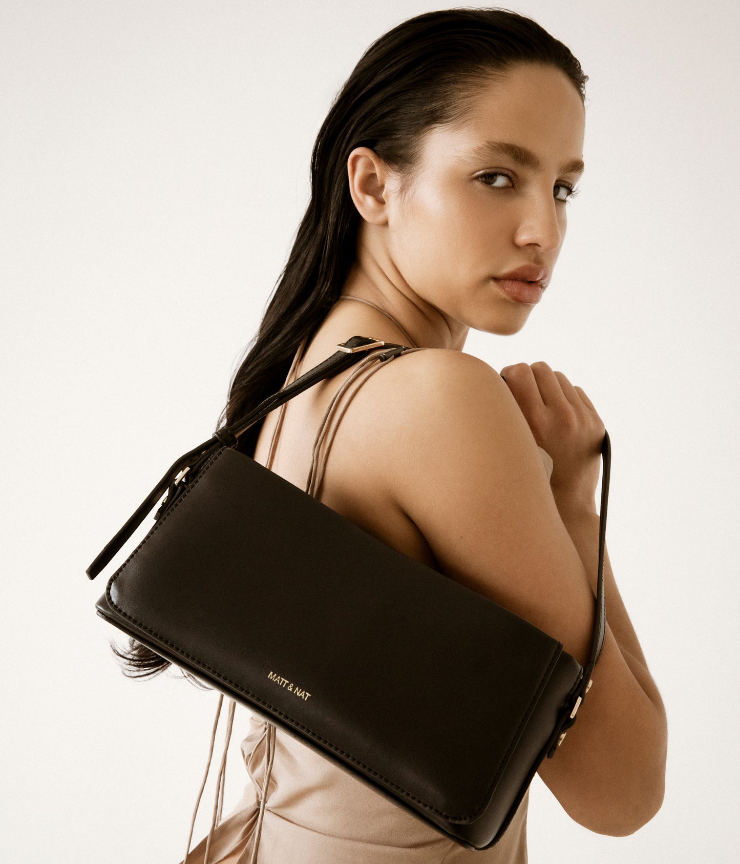 VAL Vegan Shoulder Bag - UPPEAL™ | Color: Black - variant::black