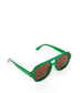 CHOI-2 Recycled Aviator Sunglasses | Color: Green, Brown - variant::green