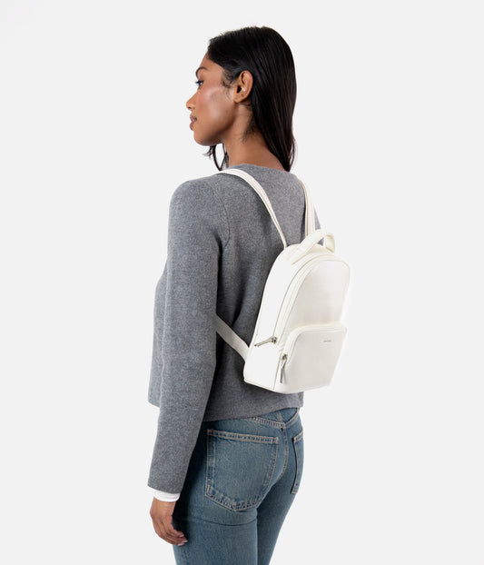 CAROSM Small Vegan Backpack - Theme | Color: Grey - variant::tint