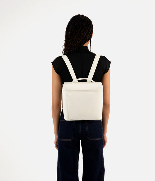 FAY Vegan Backpack - Theme | Color: White - variant::snowberry