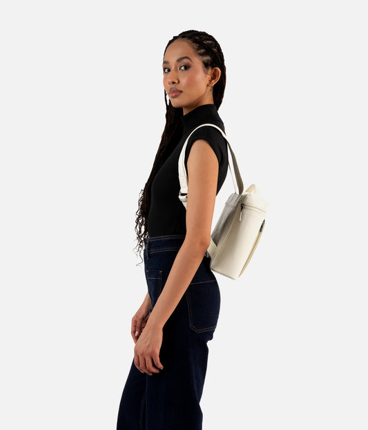 FAY Vegan Backpack - Theme | Color: White - variant::snowberry