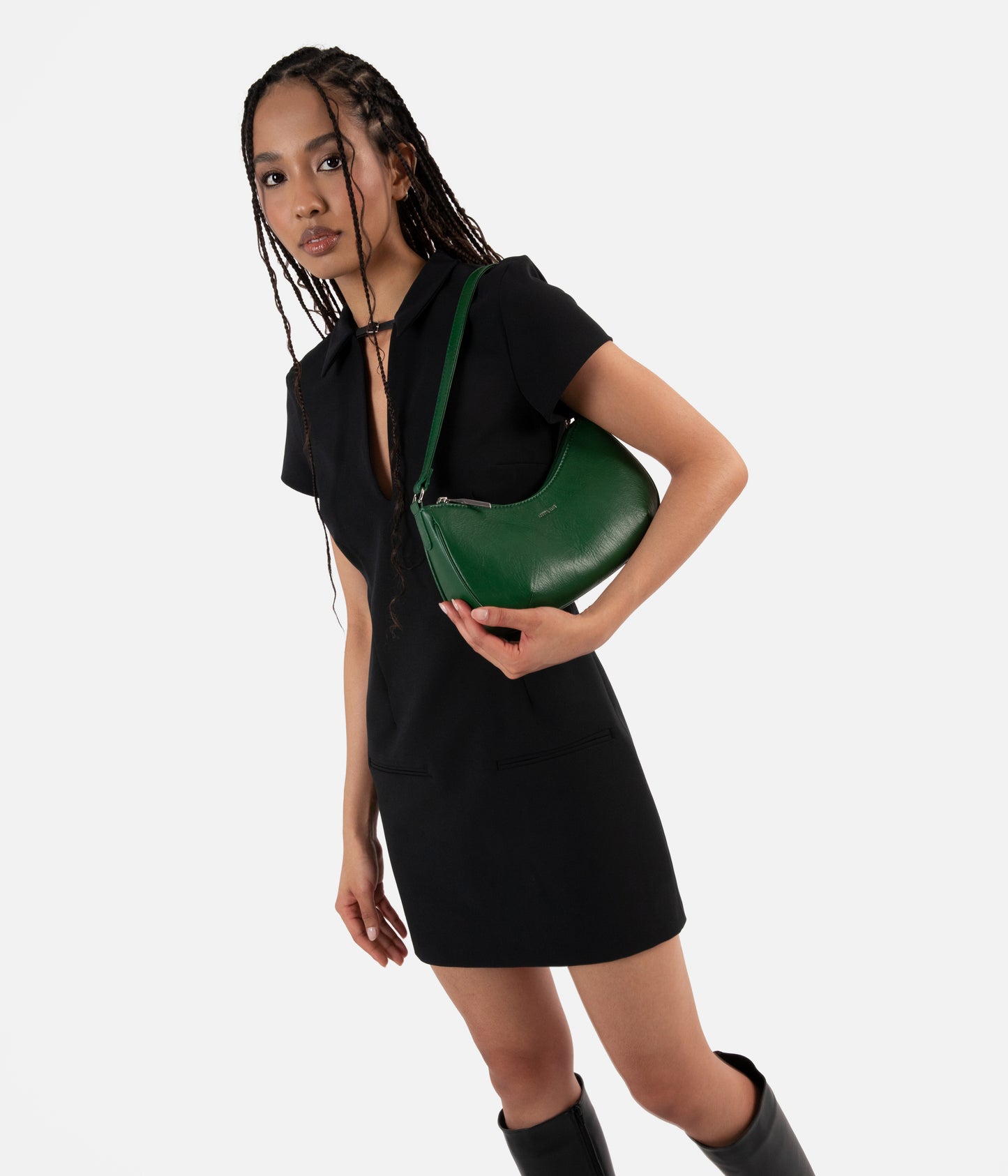 MARI Vegan Shoulder Bag - Theme | Color: Green - variant::mural