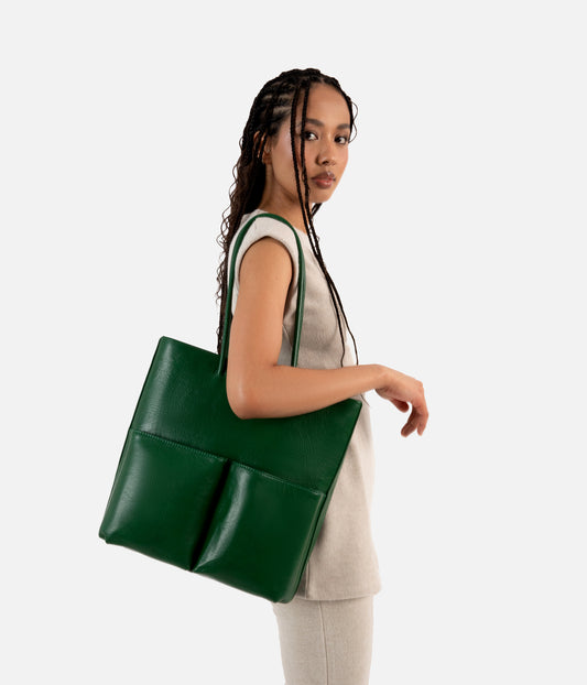 BERTA Vegan Tote Bag - Theme | Color: Green - variant::mural