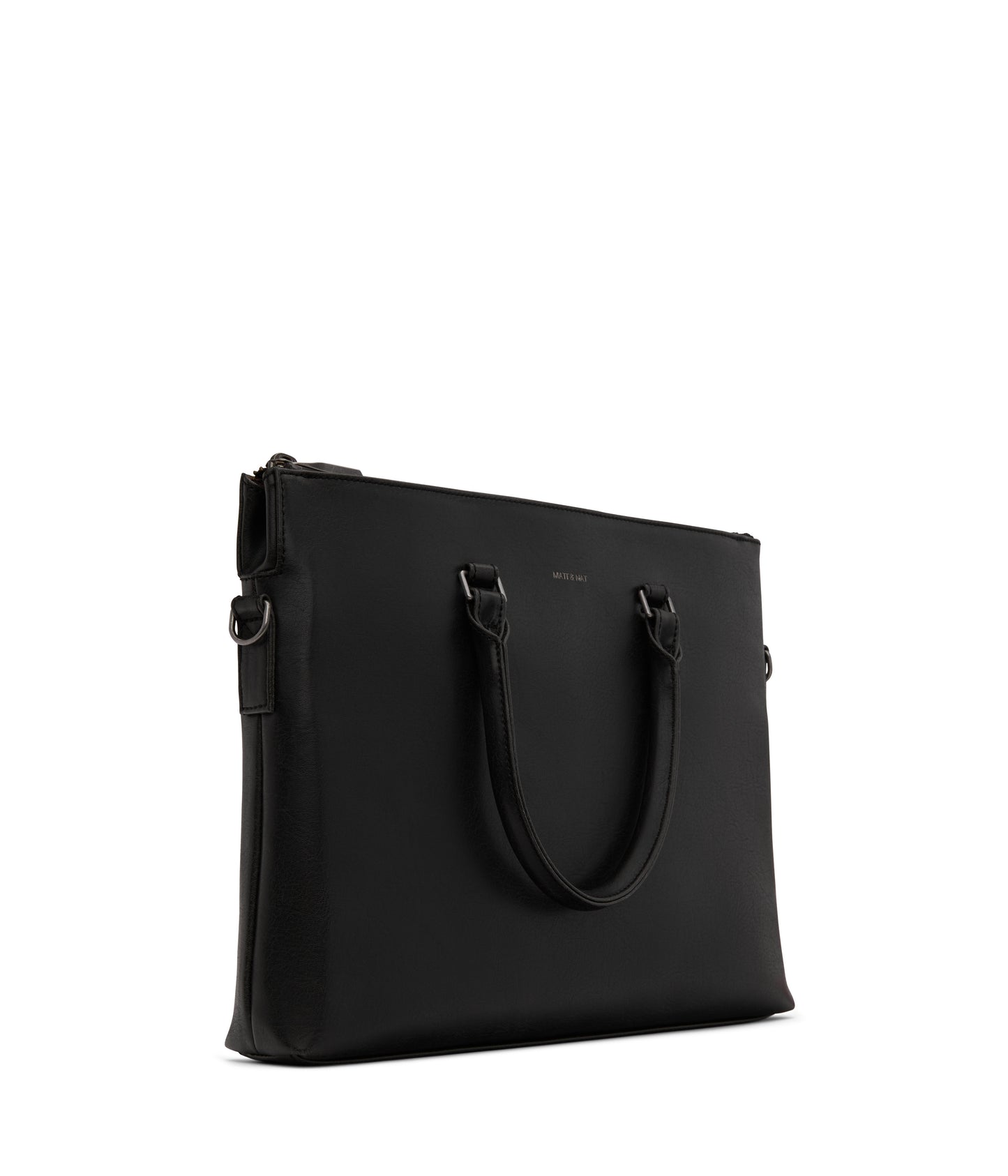 ALBAN Vegan Briefcase - Vintage | Color: Black - variant::black
