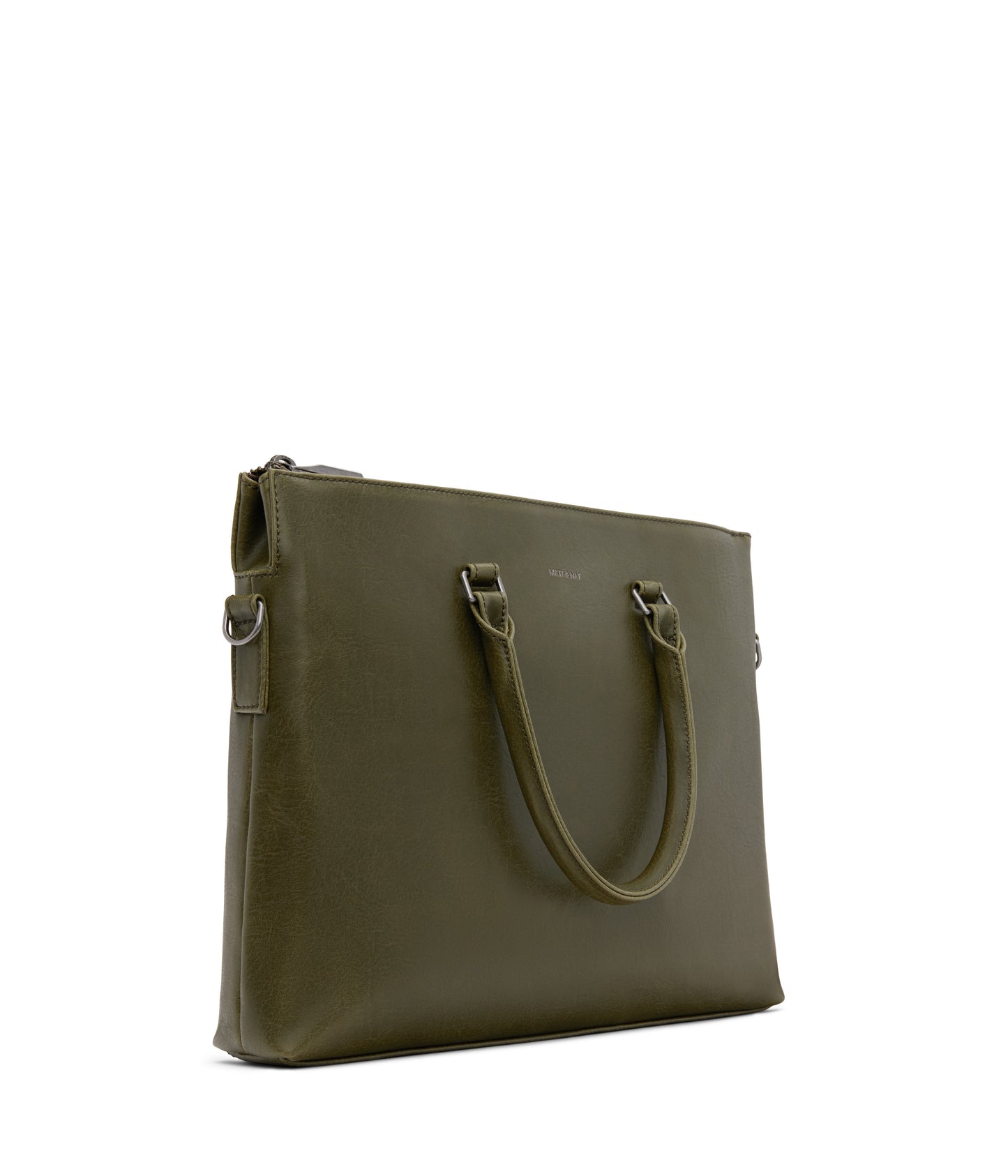 ALBAN Vegan Briefcase - Vintage | Color: Green - variant::olive