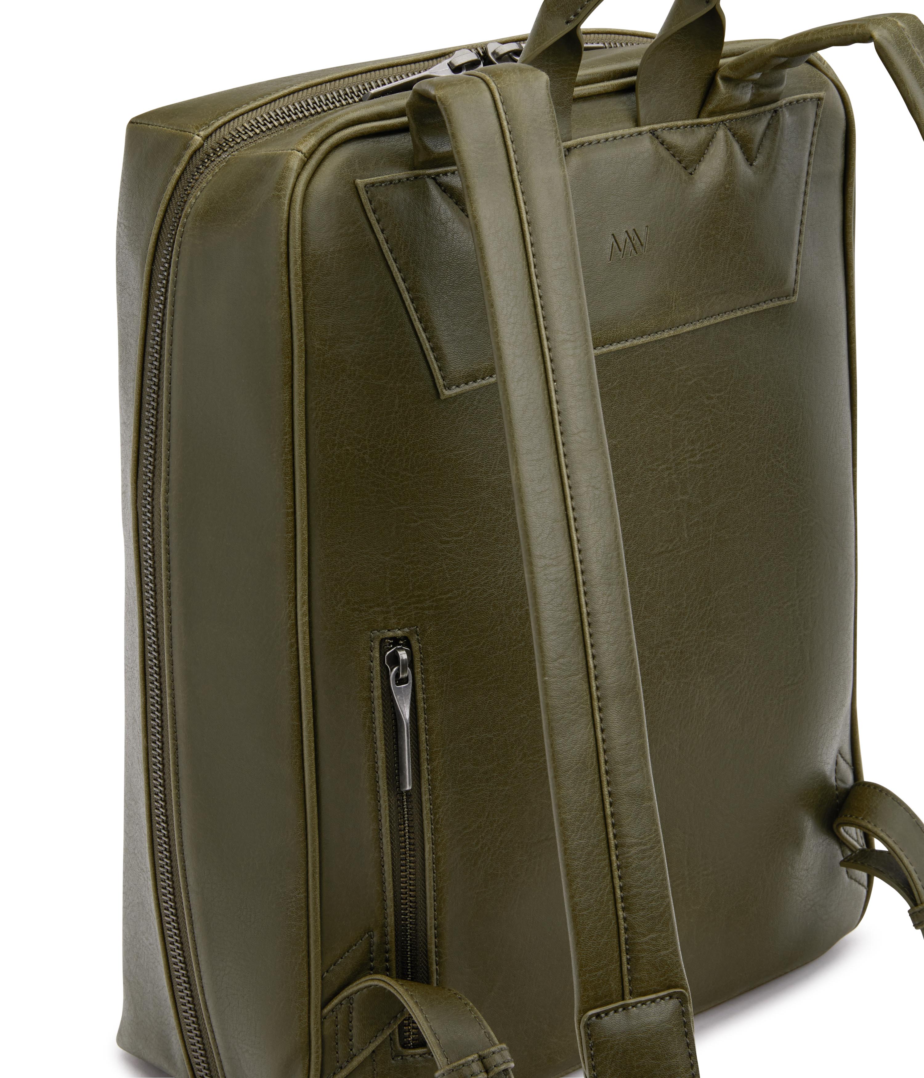 Matt & Nat BREMEN Vegan Leather Backpack w/Laptop Pocket FW24-Vintage-Bremen-Black-4.  main image 3