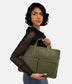 SOREN Vegan Briefcase - Vintage | Color: Green - variant::olive