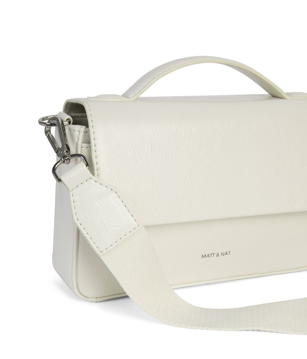 HEART Vegan Crossbody Bag - Theme | Color: White - variant::snowberry