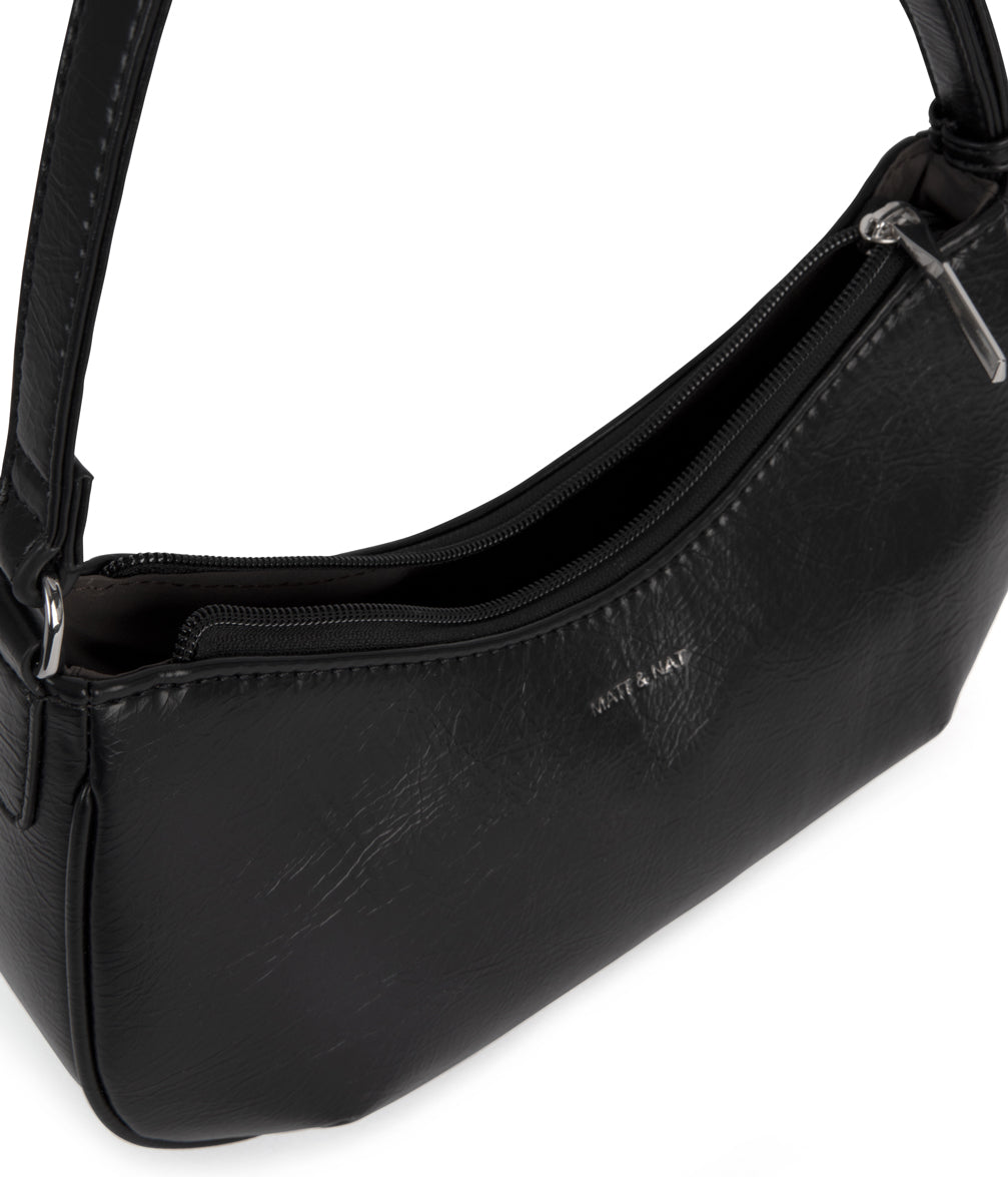 MARI Vegan Shoulder Bag - Theme | Color: Black - variant::black