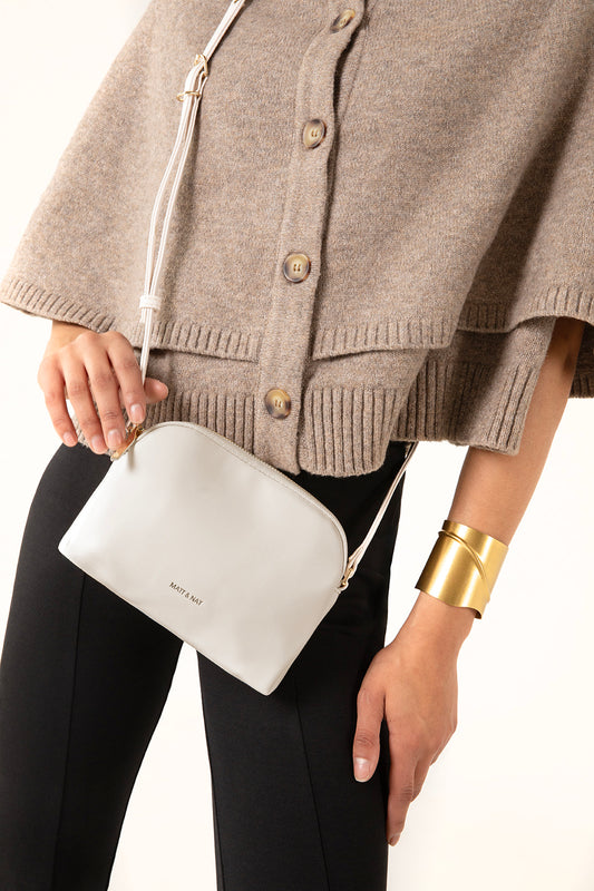 KRISTY Slim  Vegan Crossbody Bag - Forum | Color: White - variant::cloud