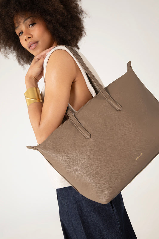 ABBI Vegan Tote Bag - Grain | Color: Quartz - variant::quartz