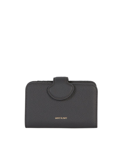 FLOATSM Small Vegan Wallet - Grain | Color: Coal - variant::coal