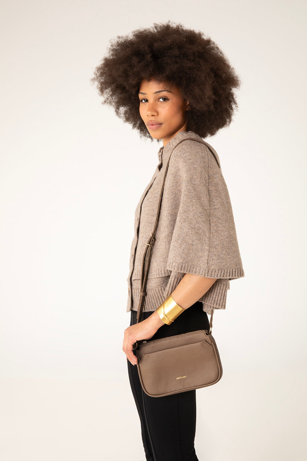 IVY Slim Vegan Crossbody Bag - Grain | Matt & Nat Canada