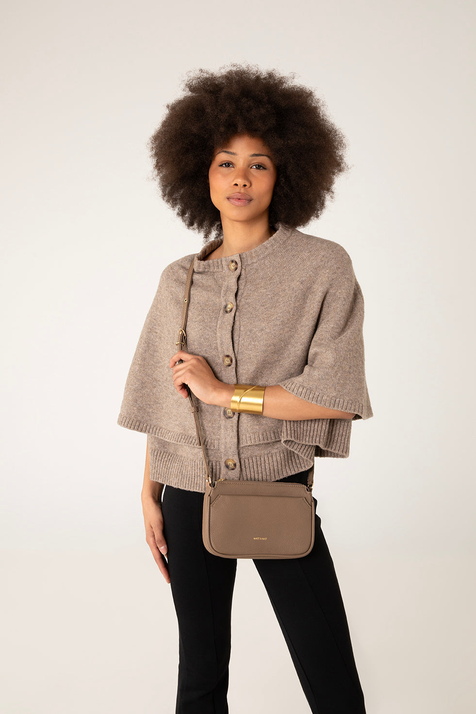 IVY Slim Vegan Crossbody Bag - Grain | Matt & Nat Canada