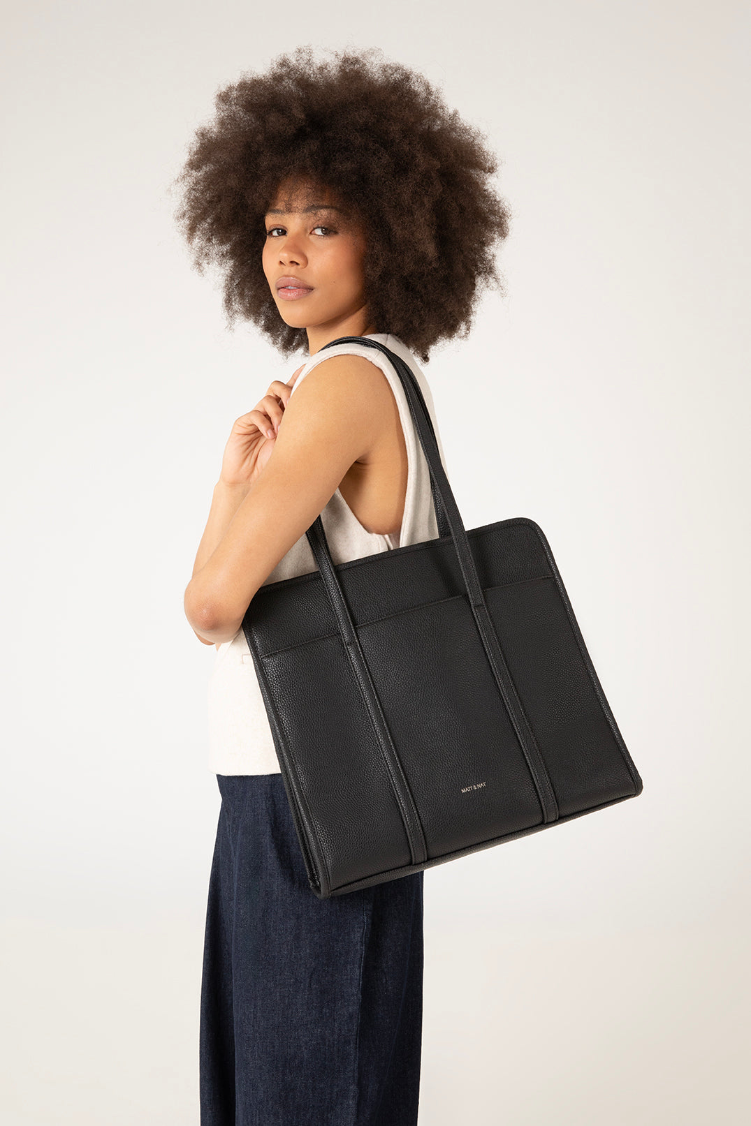 LUSIK Vegan Tote Bag – Grain | Color: Toffee - variant::toffee