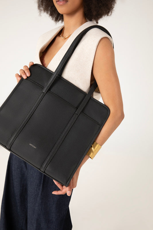 LUSIK Vegan Tote Bag – Grain | Color: Toffee - variant::toffee