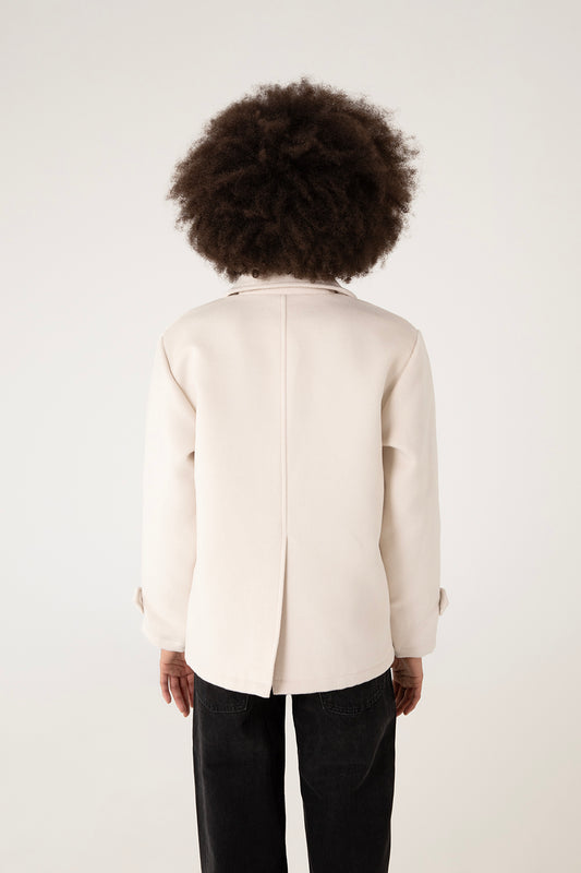 RIA Women's Vegan Wool Coat | Color: Cream - variant::cream