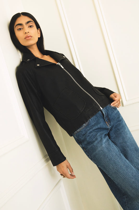 RIVI Women's Bomber Jacket | Color: Black - variant::black