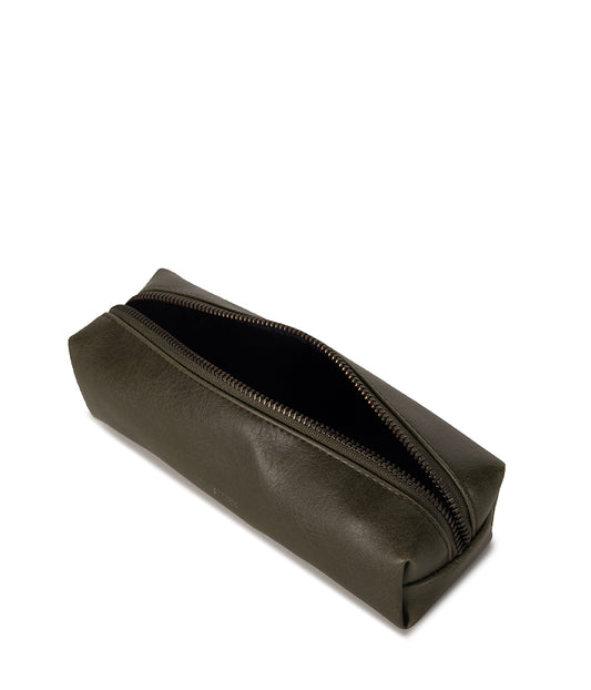 TECKEL Vegan Pencil Case - Vintage | Color: Olive - variant::olive