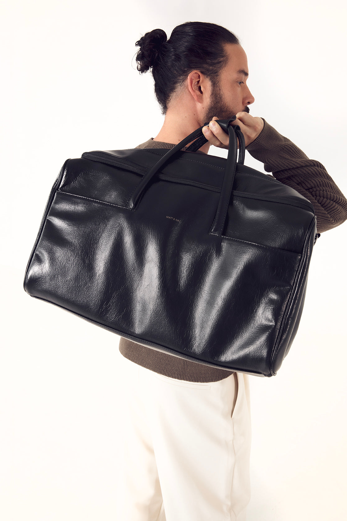 ZAM Vegan Weekender Bag - Theme | Color: Black - variant::black
