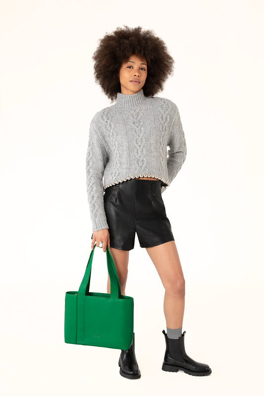 GARNI Vegan Tote Bag - Forum | Color: Grey - variant::dolphin