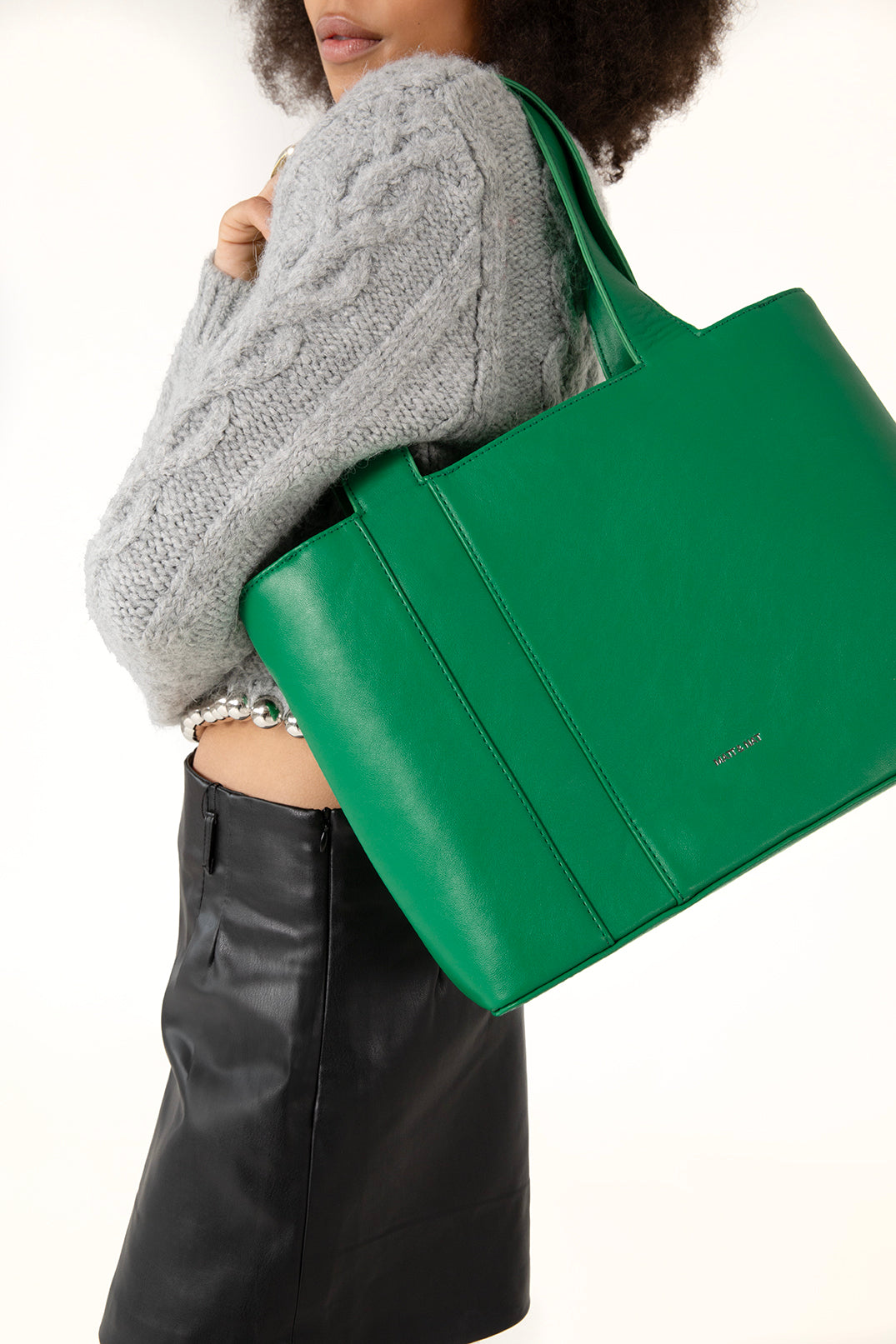 GARNI Vegan Tote Bag - Forum | Color: Grey - variant::dolphin